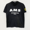 90s～　Hanes　ヘインズ　半袖プリントTシャツ　ヴィンテージ　シングルステッチ　黒　ブラック　Mサイズ　古着