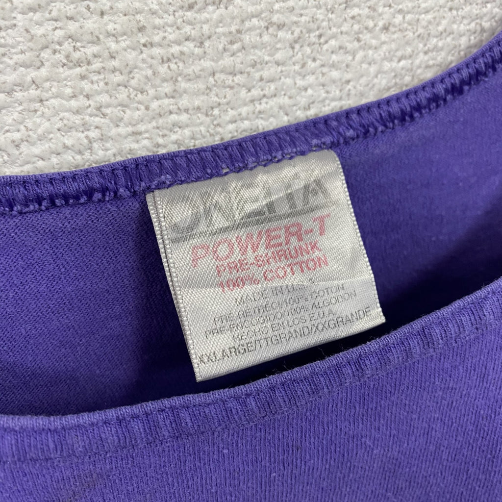 ONEITA　タンクトップ/ノースリーブ　紫　パープル　2XLサイズ　古着
