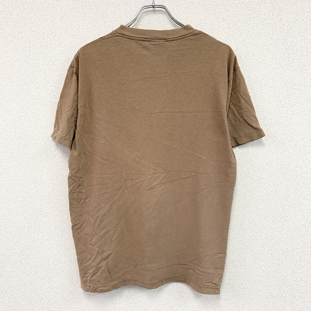 Mossimo　半袖プリントTシャツ　シングルステッチ　茶色　ブラウン　Sサイズ　古着