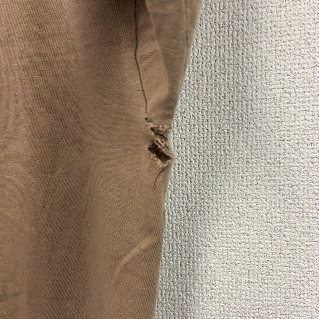Mossimo　半袖プリントTシャツ　シングルステッチ　茶色　ブラウン　Sサイズ　古着