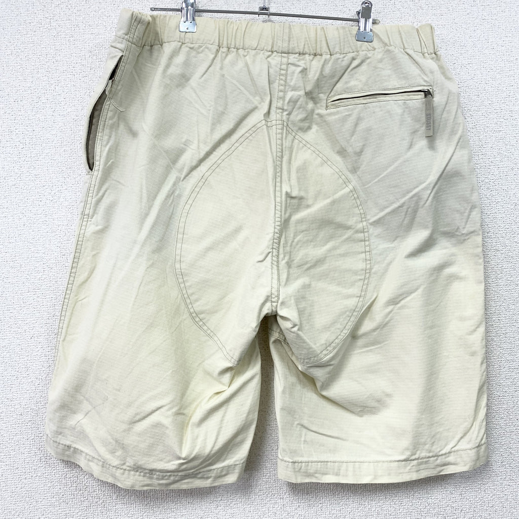 90s　OLD STUSSY　オールドステューシー　ハーフパンツ　ヴィンテージ　アイボリー　古着