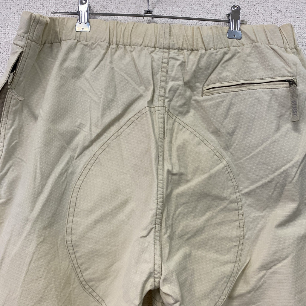 90s　OLD STUSSY　オールドステューシー　ハーフパンツ　ヴィンテージ　アイボリー　古着
