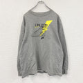 00s　NIKE　ナイキ　スウェット/トレーナー　スウッシュ　ヴィンテージ　灰色　グレー　Lサイズ スウェットトップス メンズ コットン 古着
