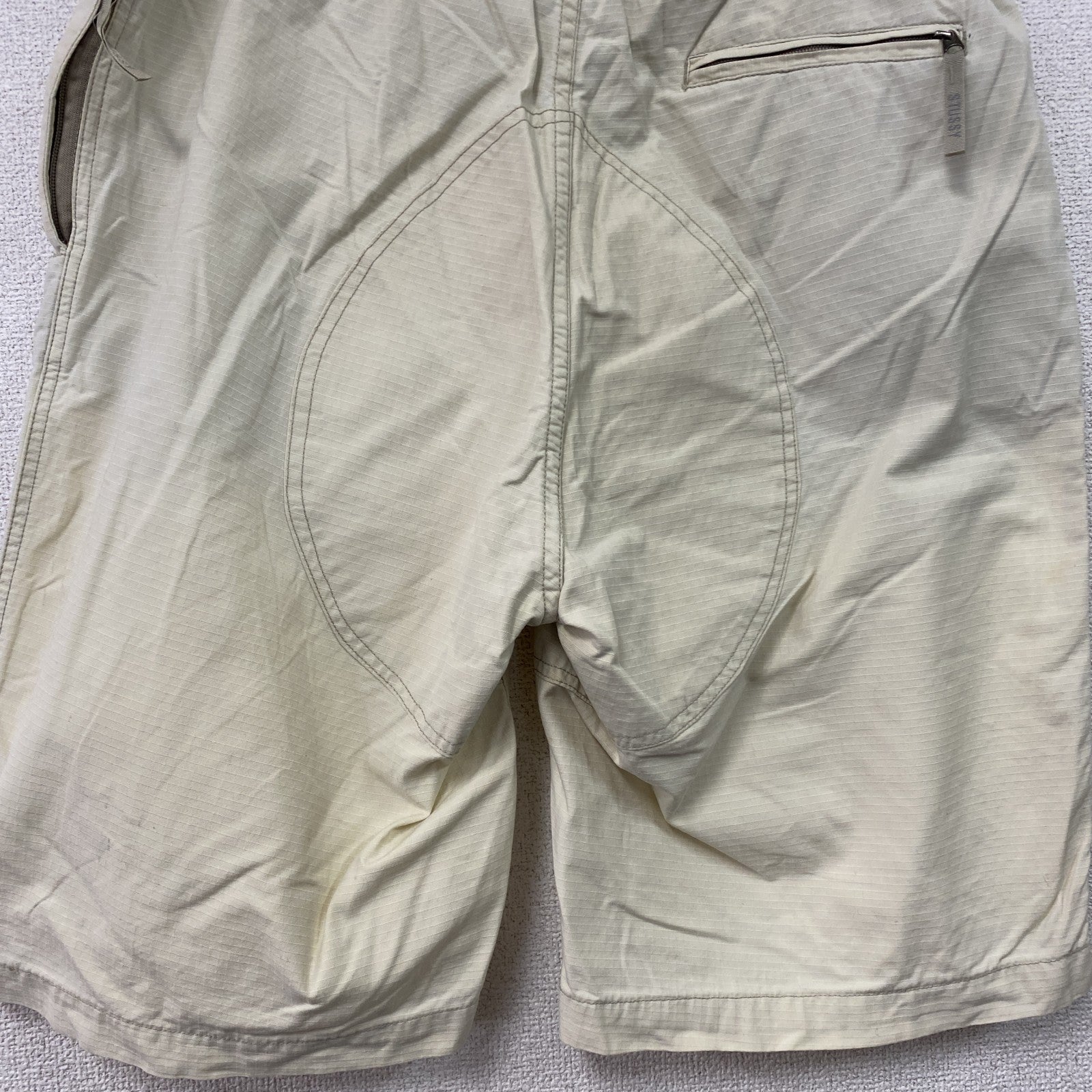 90s　OLD STUSSY　オールドステューシー　ハーフパンツ　ヴィンテージ　アイボリー　古着