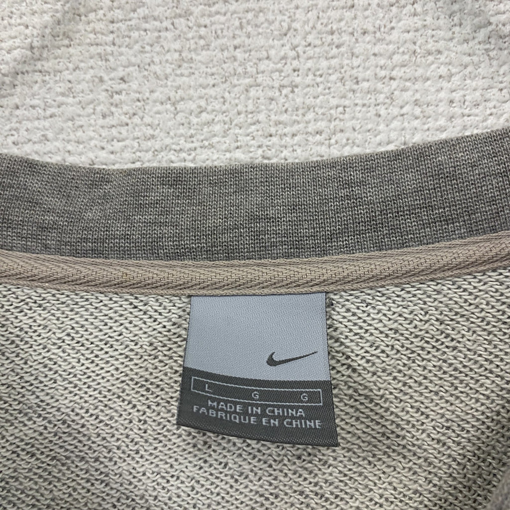 00s　NIKE　ナイキ　スウェット/トレーナー　スウッシュ　ヴィンテージ　灰色　グレー　Lサイズ スウェットトップス メンズ コットン 古着
