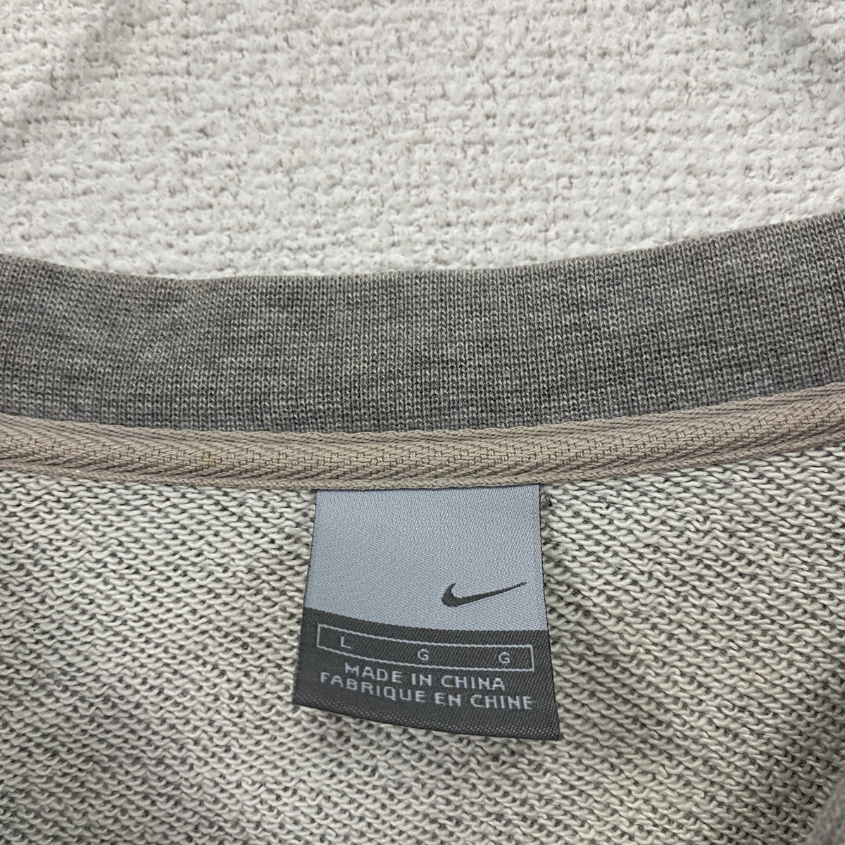 00s　NIKE　ナイキ　スウェット/トレーナー　スウッシュ　ヴィンテージ　灰色　グレー　Lサイズ スウェットトップス メンズ コットン 古着