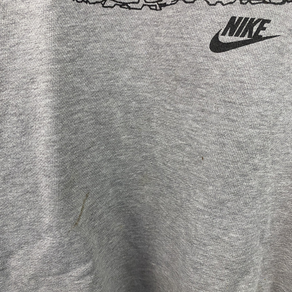 00s　NIKE　ナイキ　スウェット/トレーナー　スウッシュ　ヴィンテージ　灰色　グレー　Lサイズ スウェットトップス メンズ コットン 古着