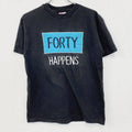 90s　Hanes　ヘインズ　半袖刺繍デザインTシャツ　ヴィンテージ　シングルステッチ　黒　ブラック　Lサイズ　古着