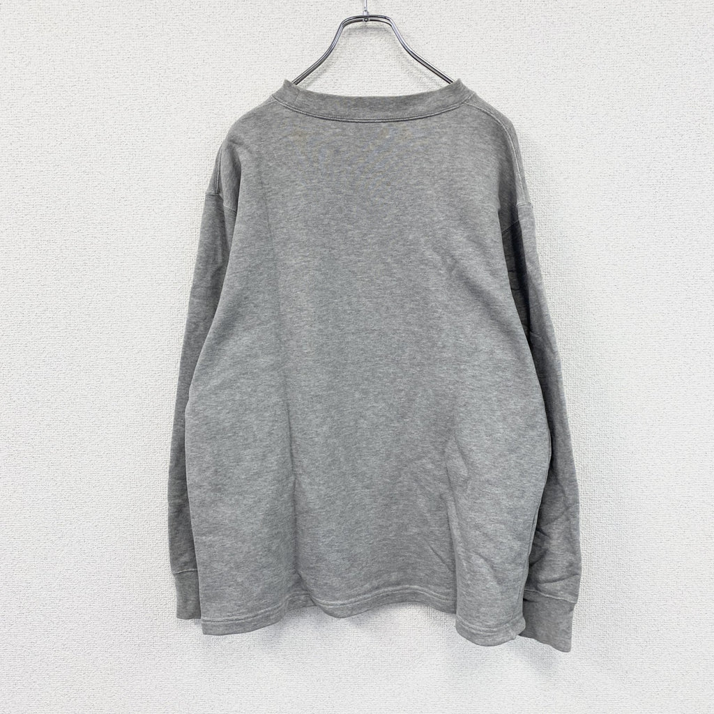 00s　NIKE　ナイキ　スウェット/トレーナー　スウッシュ　ヴィンテージ　灰色　グレー　Lサイズ スウェットトップス メンズ コットン 古着