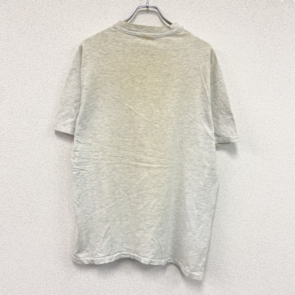 Hanes　ヘインズ　半袖プリントTシャツ　シングルステッチ　グレー　XLサイズ カットソー メンズ コットン 古着
