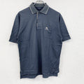 BURBERRY GOLF　バーバリーゴルフ　半袖ポロシャツ　ノバチェック　紺　ネイビー　Mサイズ　古着