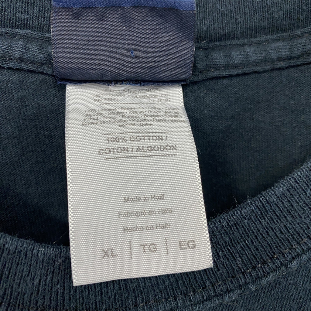 BLUE84　半袖プリントTシャツ　TIGERS　チームロゴ　ユーロ　黒　ブラック　XLサイズ　古着