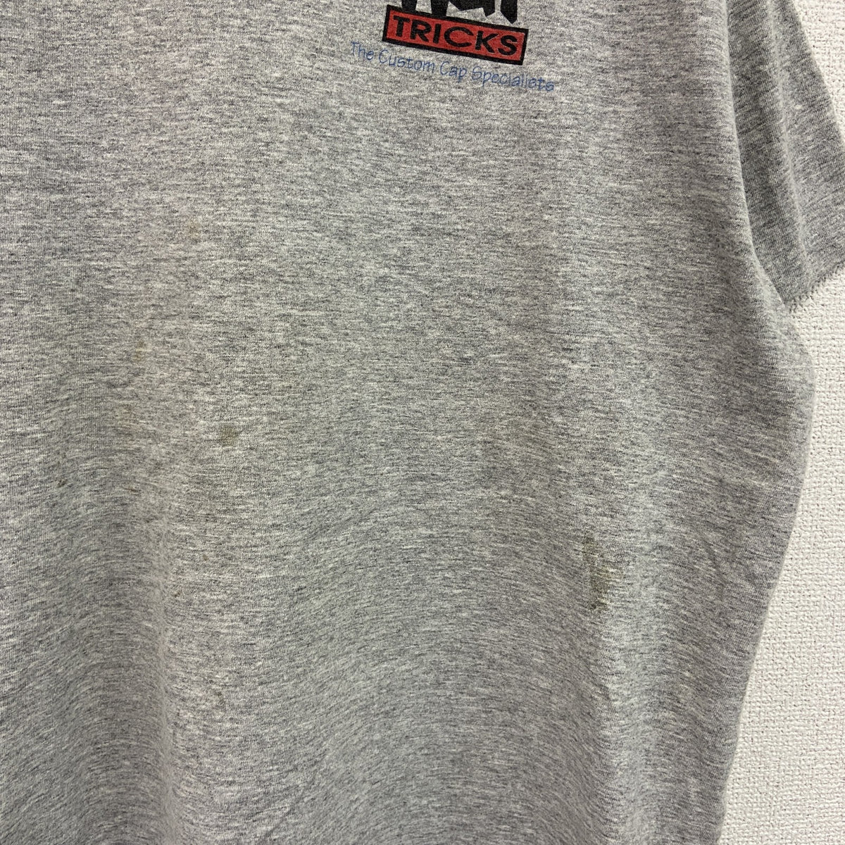 FRUIT OF THE LOOM　半袖プリントTシャツ　シングルステッチ　グレー　XLサイズ カットソー メンズ コットン 古着