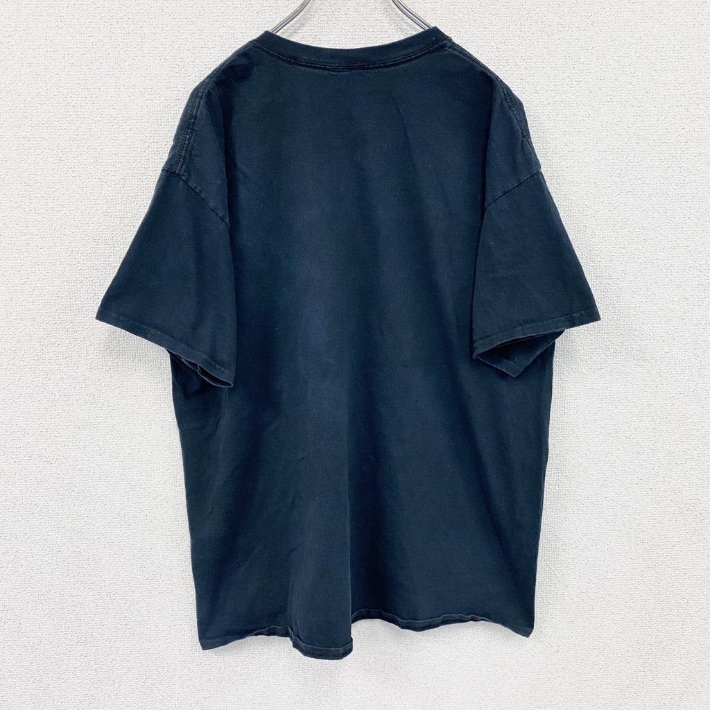 BLUE84　半袖プリントTシャツ　TIGERS　チームロゴ　ユーロ　黒　ブラック　XLサイズ　古着