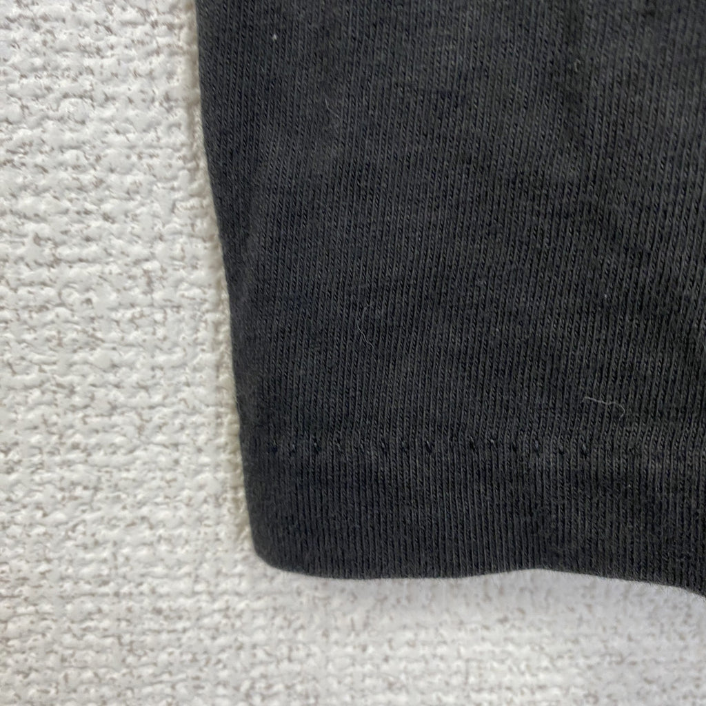 90s～　Hanes　ヘインズ　半袖プリントTシャツ　ヴィンテージ　シングルステッチ　黒　ブラック　Mサイズ　古着