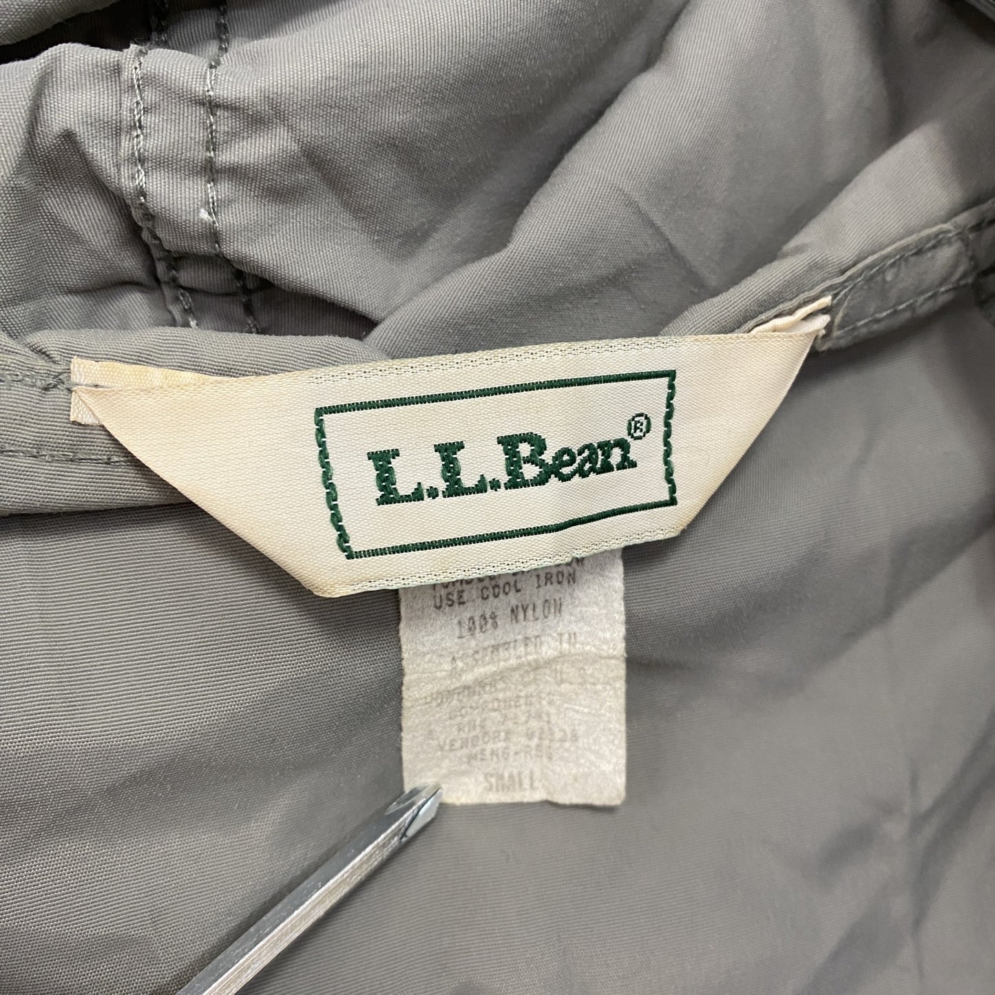 80s　L.L.Bean　エルエルビーン　アノラックパーカー　ヴィンテージ　灰色　グレー　Sサイズ