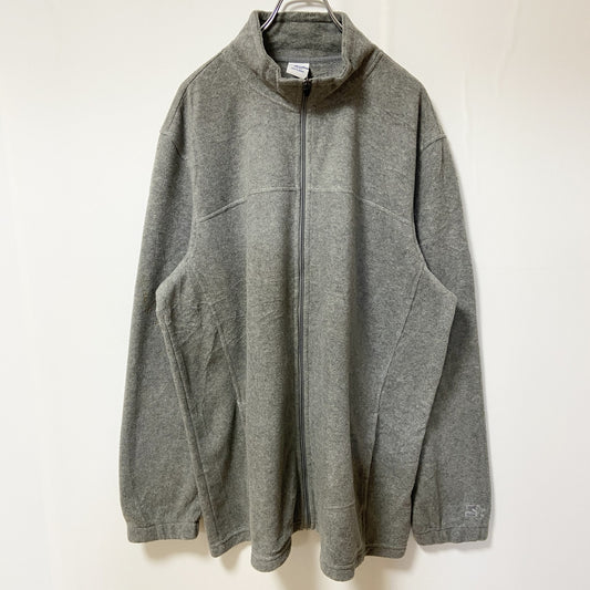 古着 used　STARTER　スターター　長袖ハイネックフリースジャケット　フルジップアウター　ロゴ刺繍　グレー　XXLサイズ
