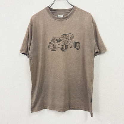 CHEVY AUTHENTIC　シボレー　半袖プリントTシャツ　リンガーT　企業T　茶色　ブラウン