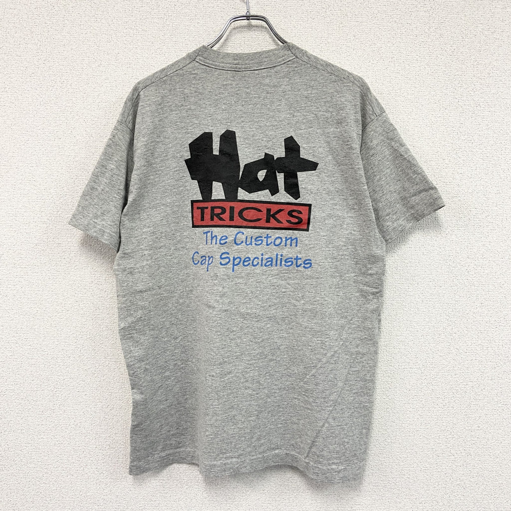 FRUIT OF THE LOOM　半袖プリントTシャツ　シングルステッチ　グレー　XLサイズ カットソー メンズ コットン 古着