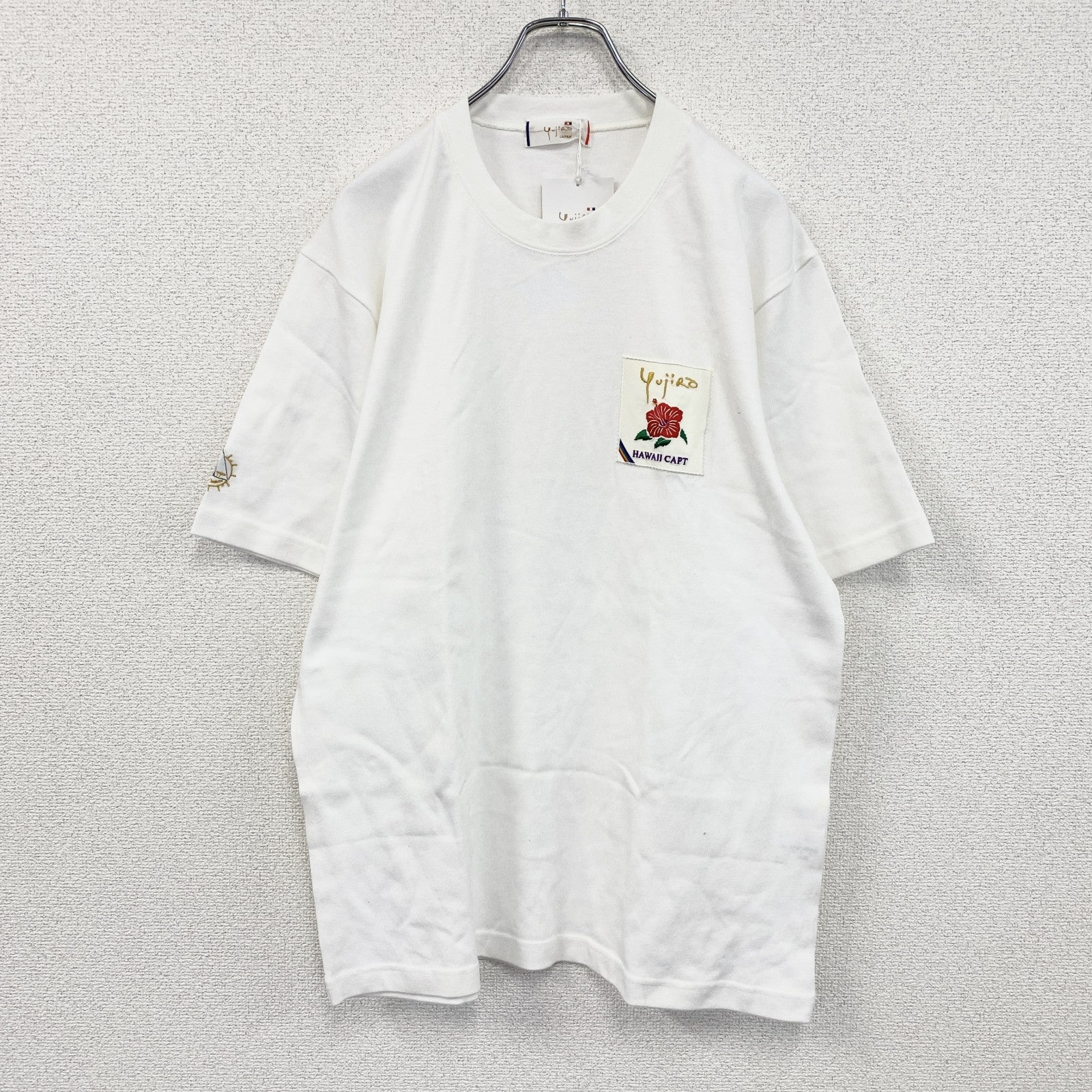 ～90s　石原裕次郎　半袖Tシャツ　ヴィンテージ　デッドストック　白　ホワイト　Lサイズ カットソー メンズ コットン 古着