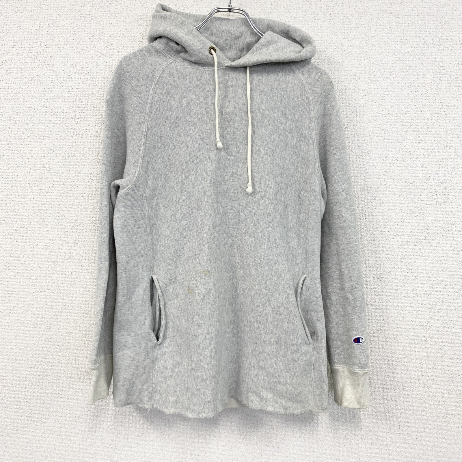 Champion　チャンピオン　リバースウィーブ　スウェットパーカー/フーディー　単色タグ　復刻　グレー　灰色　Lサイズ　古着
