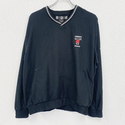 90s　NIKE GOLF　ナイキゴルフ　プルオーバーナイロンジャケット　ヴィンテージ　刺繡　黒　Mサイズ