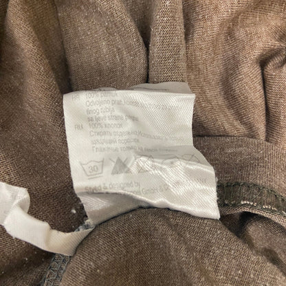 CHEVY AUTHENTIC　シボレー　半袖プリントTシャツ　リンガーT　企業T　茶色　ブラウン