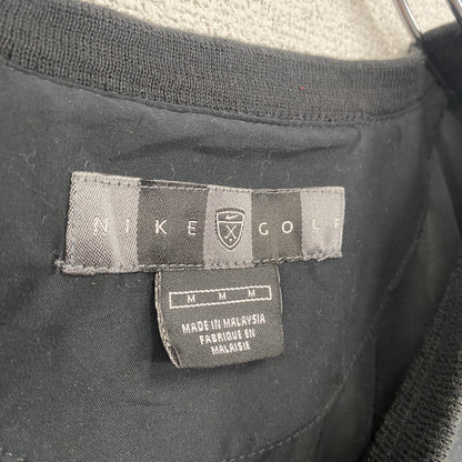 90s　NIKE GOLF　ナイキゴルフ　プルオーバーナイロンジャケット　ヴィンテージ　刺繡　黒　Mサイズ