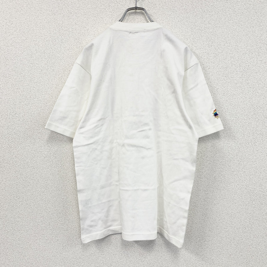 ～90s　石原裕次郎　半袖Tシャツ　ヴィンテージ　デッドストック　白　ホワイト　Lサイズ カットソー メンズ コットン 古着