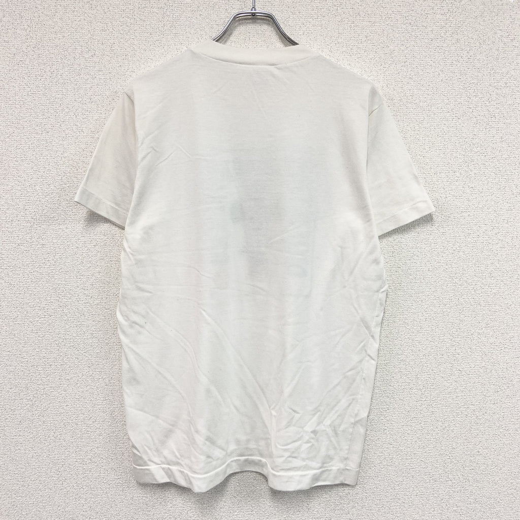 Imagen　半袖プリントTシャツ　シングルステッチ　白　ホワイト　XLサイズ カットソー メンズ コットン 古着