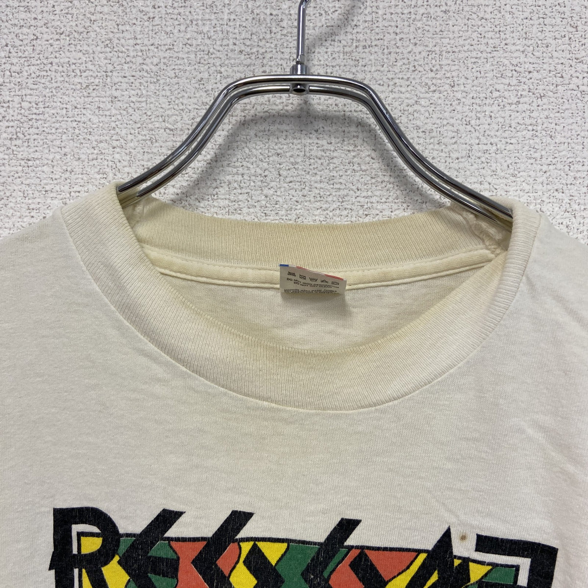 FRUIT OF THE LOOM　半袖プリントTシャツ　シングルステッチ　白　ホワイト　XLサイズ カットソー メンズ コットン 古着
