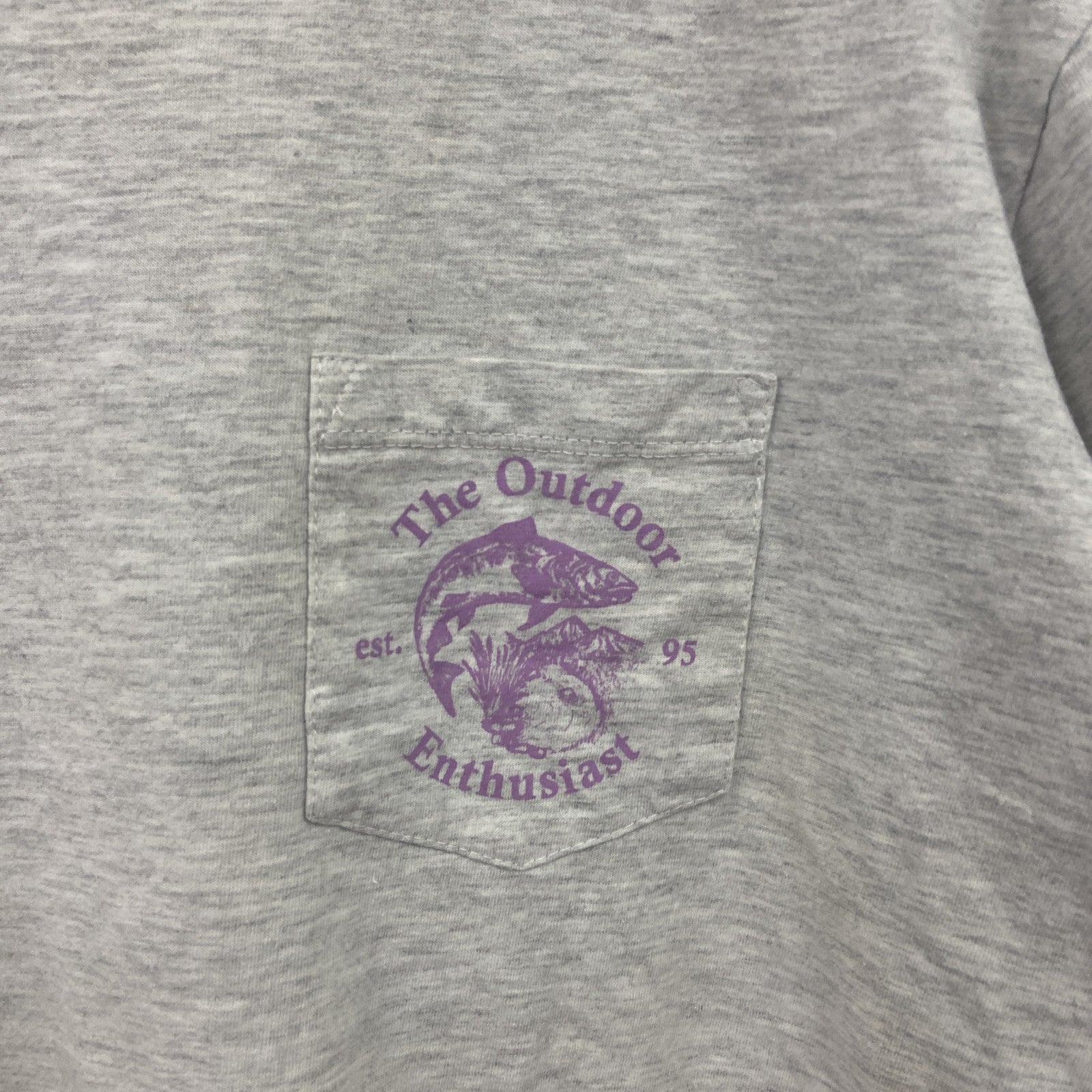 T-BAR×COTTON ON　半袖プリントTシャツ　魚　灰色　霜降りグレー　XXLサイズ　古着