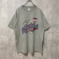 RUSSELL　ラッセル　BIG LEAGUE BASEBALL 2011　半袖プリントTシャツ　グレー　灰色　野球　古着