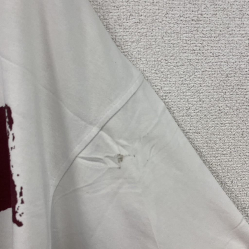 MARITHE FRANCOIS GIBBAUD　マリテフランソワジルボー　半袖プリントTシャツ　白　ホワイト　XLサイズ　古着