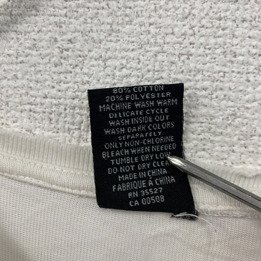 MARITHE FRANCOIS GIBBAUD　マリテフランソワジルボー　半袖プリントTシャツ　白　ホワイト　XLサイズ　古着