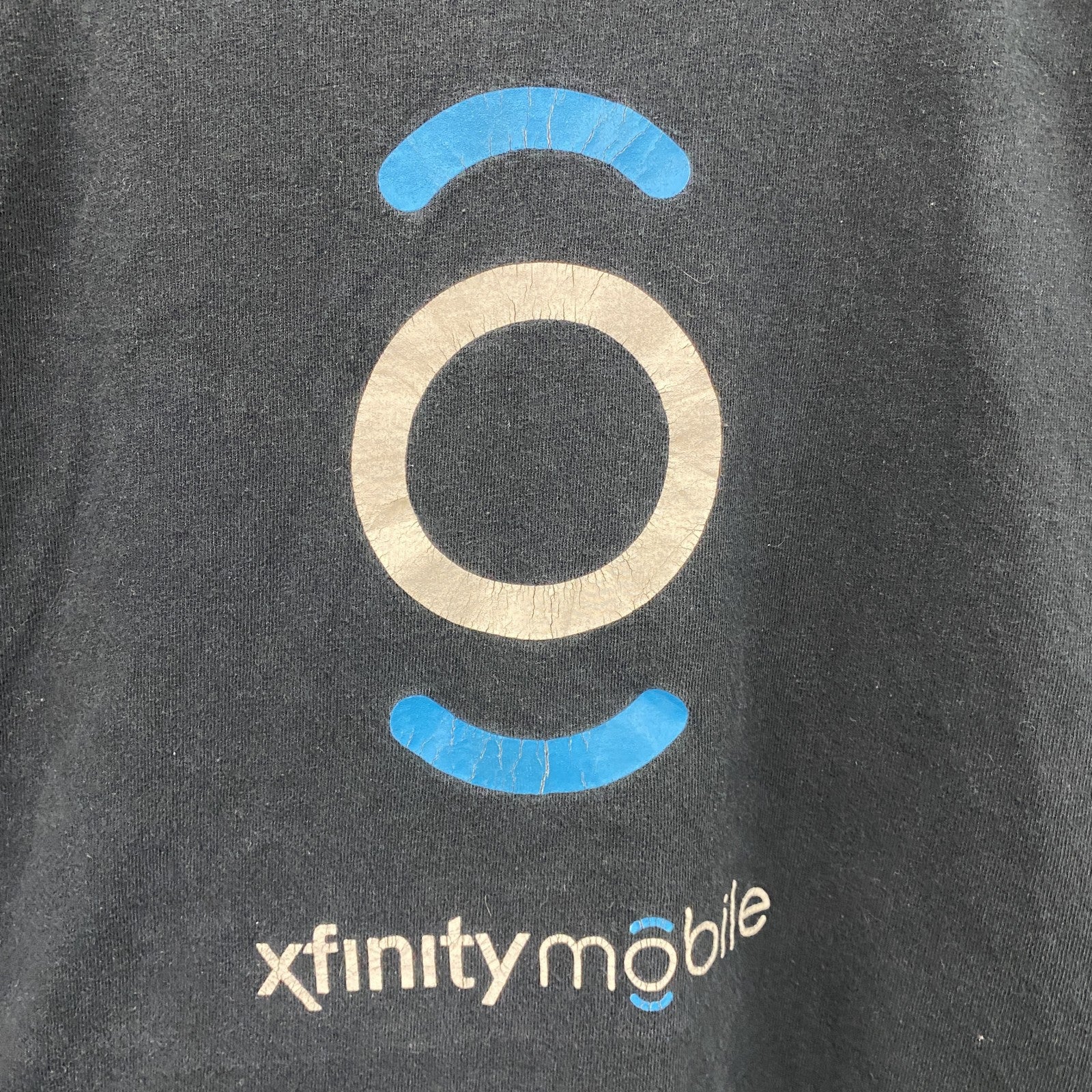 GILDAN　ギルダン　半袖プリントTシャツ　Comcast　Xfinity Mobile　黒　ブラック　Lサイズ　古着