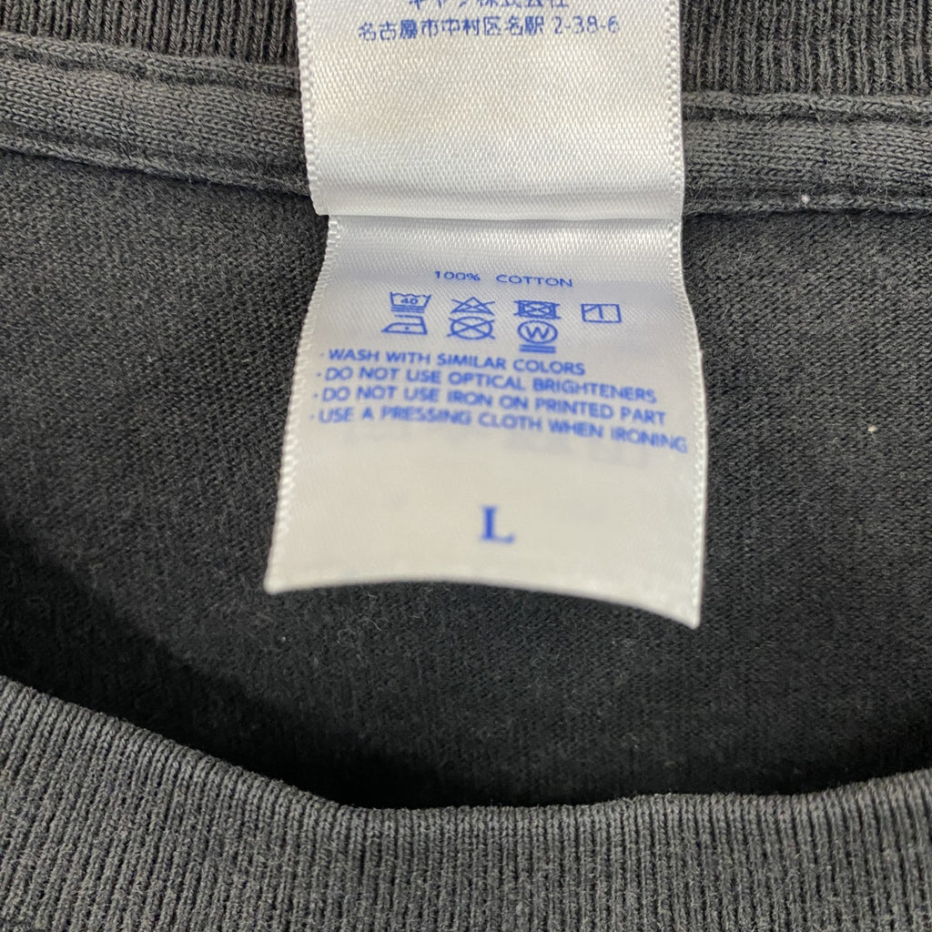United Athle　MILKFLAVA　ミルクフレーバー　RIZINGFIST　ライジングフィスト　半袖プリントTシャツ　企業ロゴ　黒　ブラック　Lサイズ　古着