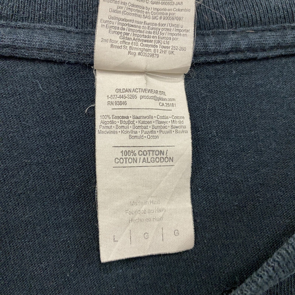 GILDAN　ギルダン　半袖プリントTシャツ　Comcast　Xfinity Mobile　黒　ブラック　Lサイズ　古着