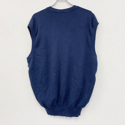 90s　NIKE　ナイキ　コットンニットベスト　ヴィンテージ　スウッシュロゴ　紺　ネイビー　Lサイズ