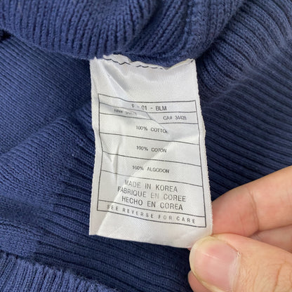 90s　NIKE　ナイキ　コットンニットベスト　ヴィンテージ　スウッシュロゴ　紺　ネイビー　Lサイズ