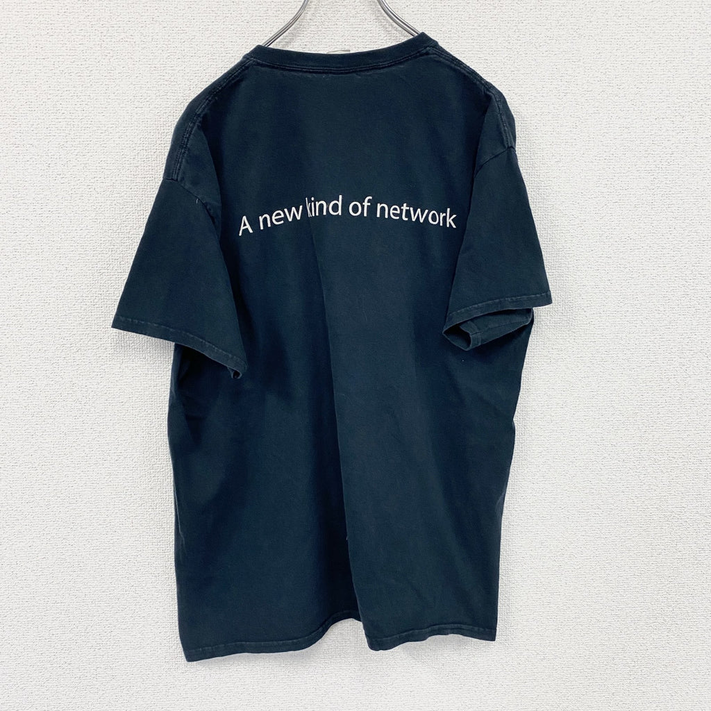 GILDAN　ギルダン　半袖プリントTシャツ　Comcast　Xfinity Mobile　黒　ブラック　Lサイズ　古着