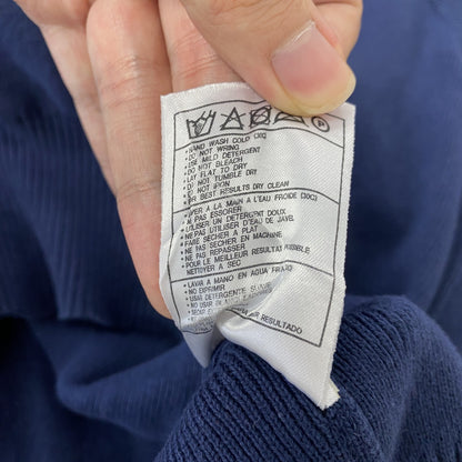 90s　NIKE　ナイキ　コットンニットベスト　ヴィンテージ　スウッシュロゴ　紺　ネイビー　Lサイズ