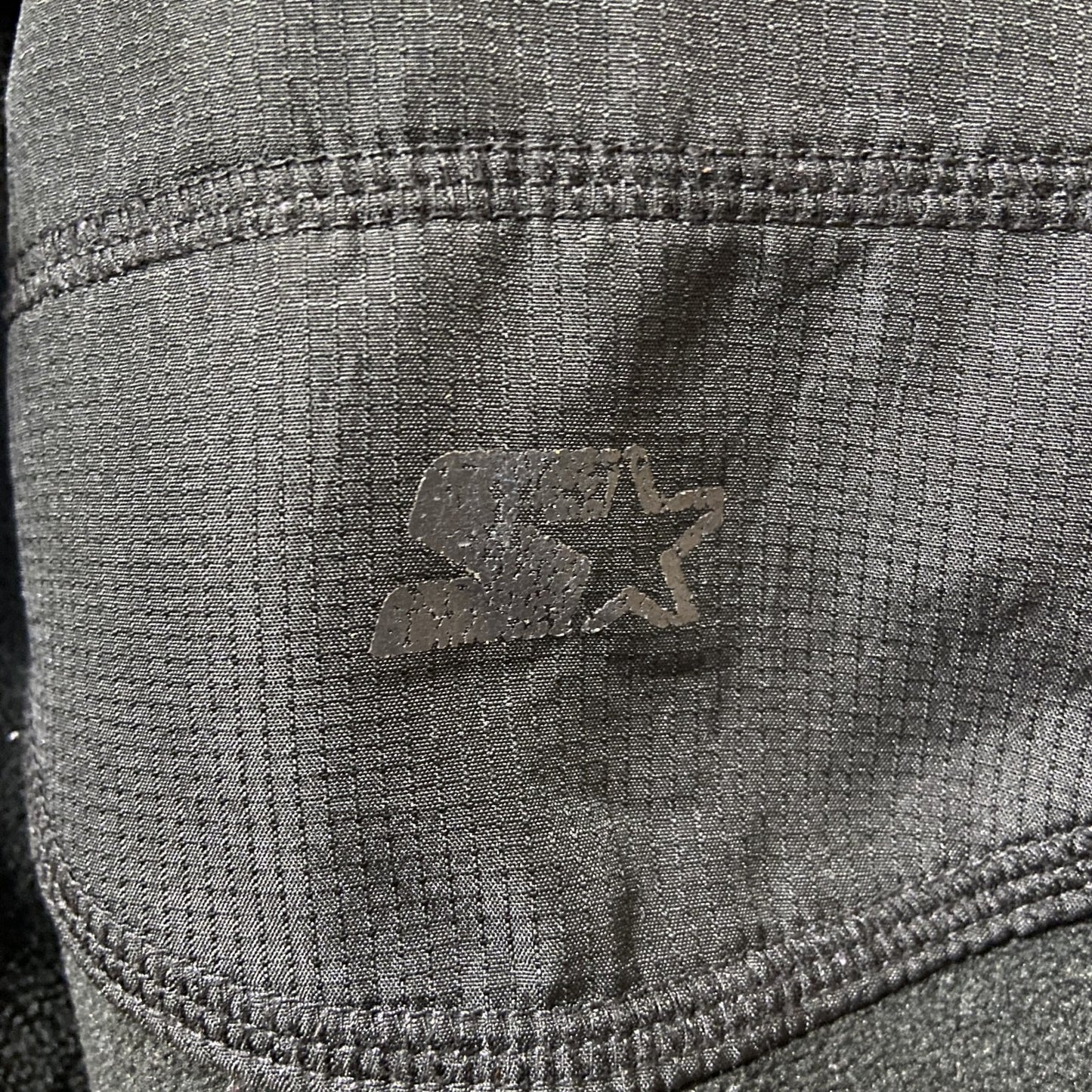 古着 used　STARTER スターター　長袖ハイネックフリースジャケット　フルジップアウター　ロゴプリント　黒　Mサイズ