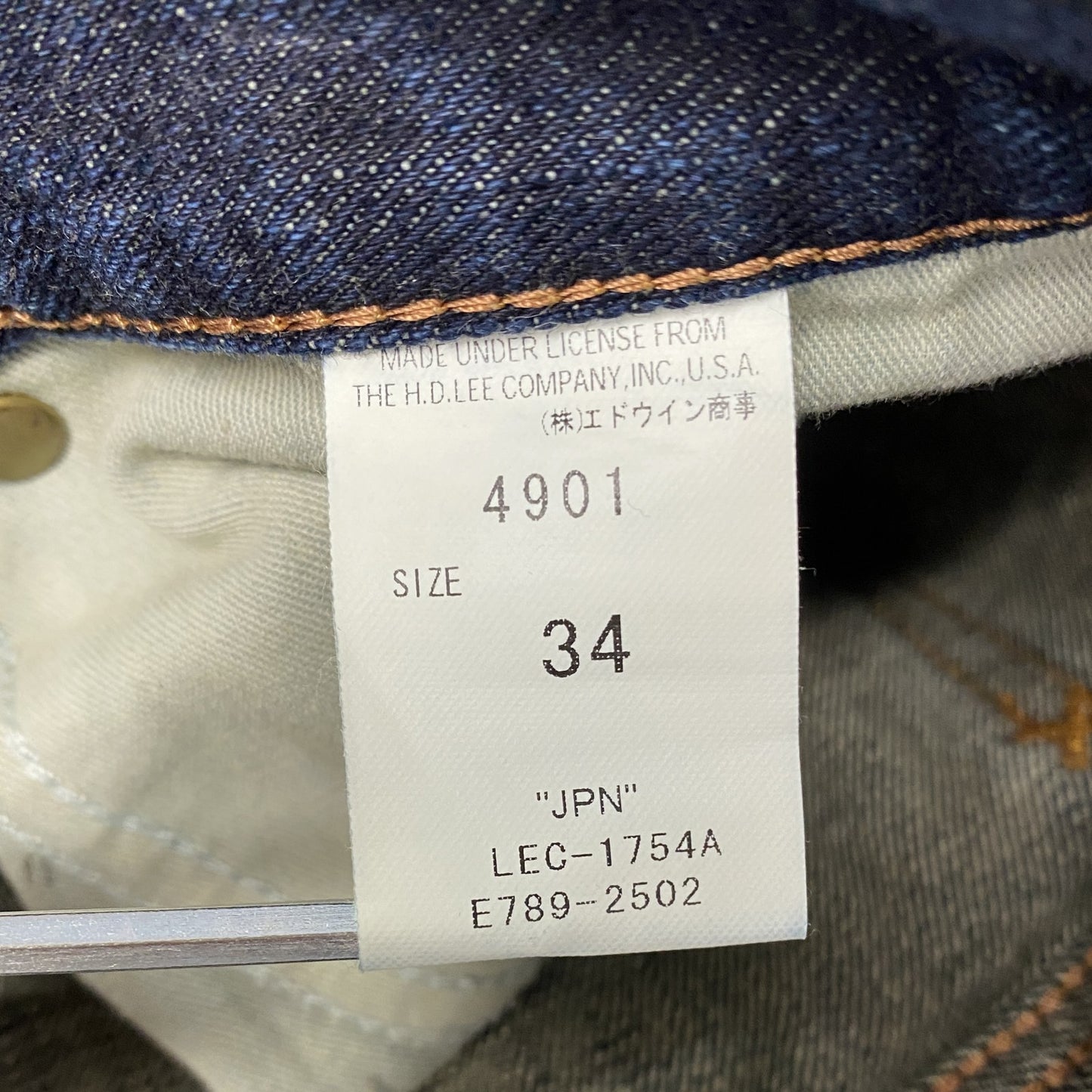 Lee　リー　デニムパンツ/ジーンズ　ブーツカット　インディゴ　34サイズ