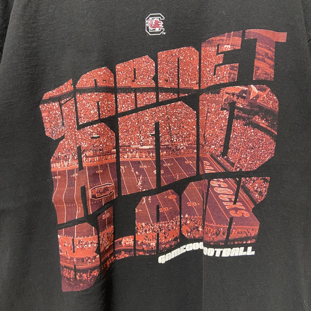 NCAA　GAMECOCKS FOOTBALL　アメフト　半袖カレッジプリントTシャツ　黒　ブラック　スポーツ　古着
