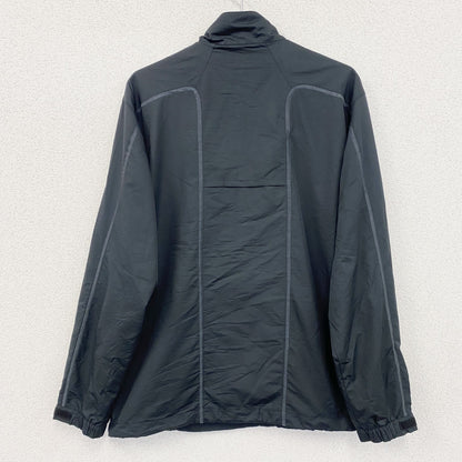 古着 used　NIKE GOLF　ナイキゴルフ　ハーフジップナイロン刺繍ジャケット　黒　ブラック　Lサイズ