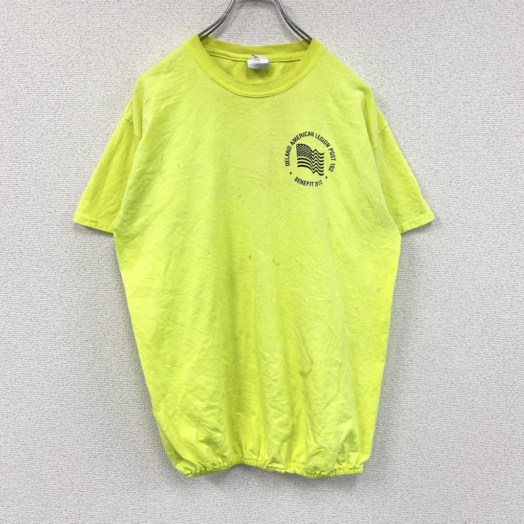 GILDAN　ギルダン　Harley Davidson　ハーレーダビッドソン　半袖Tシャツ　黄色　イエロー　Mサイズ　古着