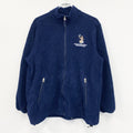 ～90s　LANDS’END　ランズエンド　フリースフルジップジャケット/ ボアジャケット　紺　ネイビー　XLサイズ　　ヴィンテージ　古着