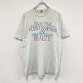 FRUIT OF THE LOOM　フルーツオブザルーム　半袖プリントTシャツ　シングルステッチ　アニマル　グレー　XLサイズ カットソー メンズ コットン 古着