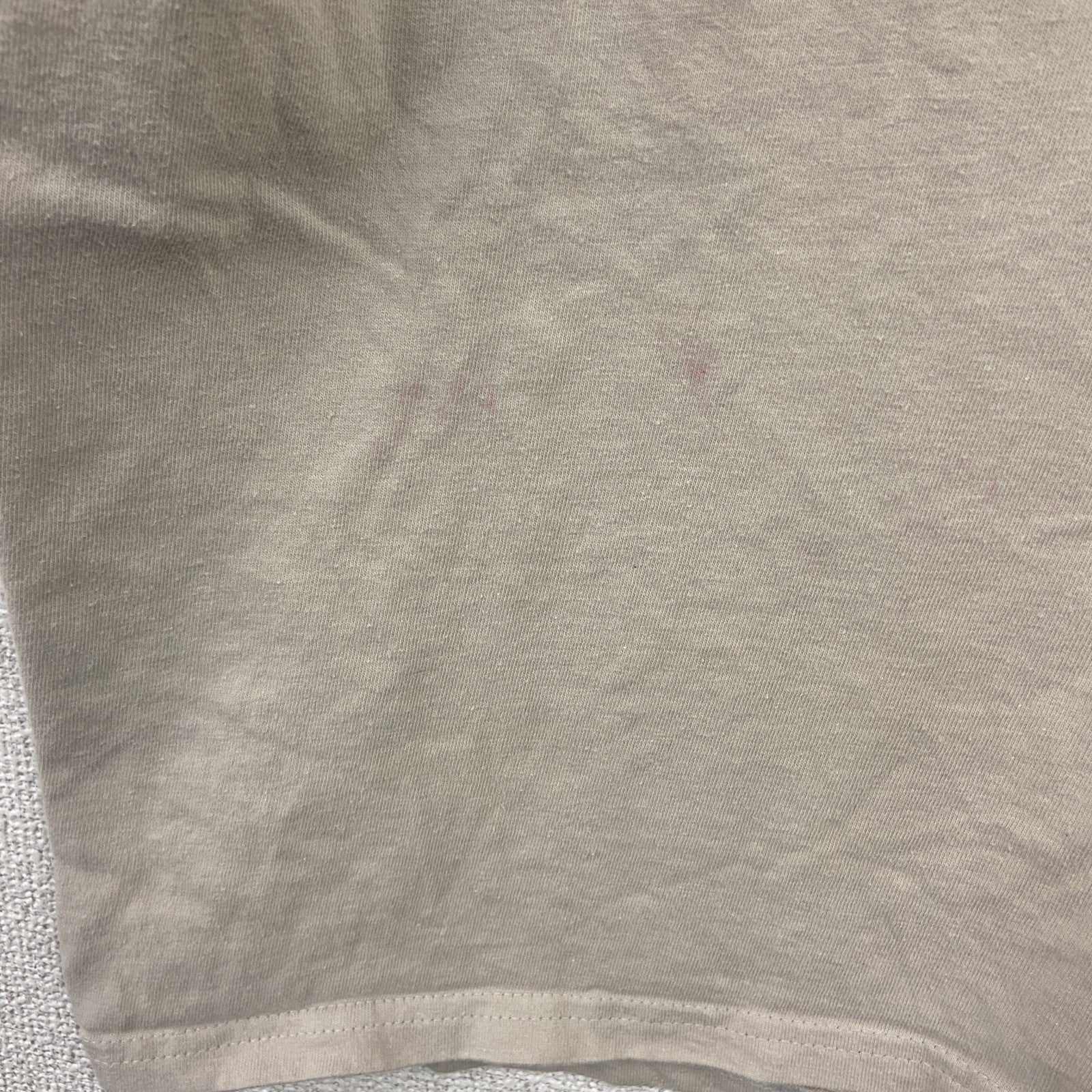 Hanes　ヘインズ　半袖プリントTシャツ　ミリタリー　ベージュ　Lサイズ　古着